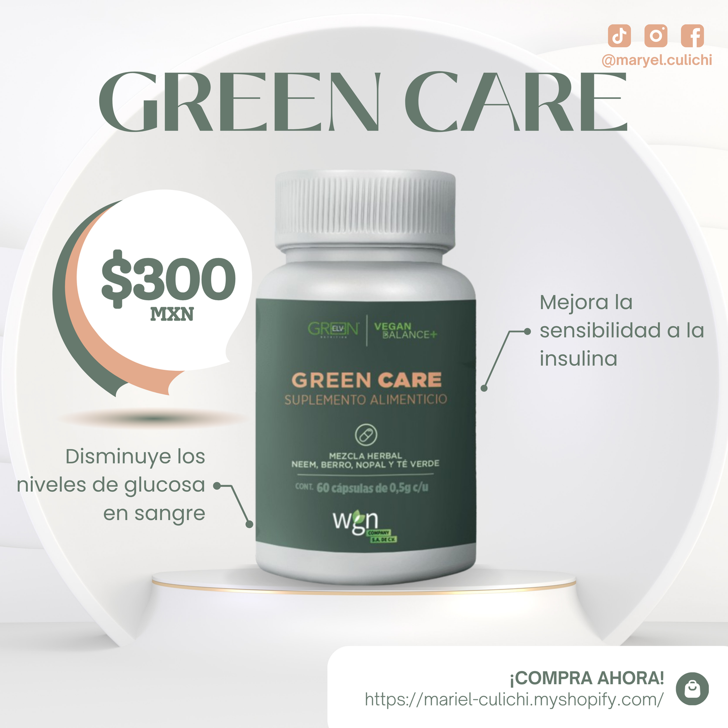 GREEN CARE - 60 CÁPSULAS