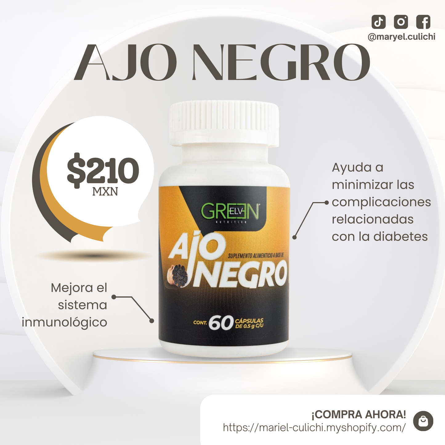AJO NEGRO - 60 CÁPSULAS