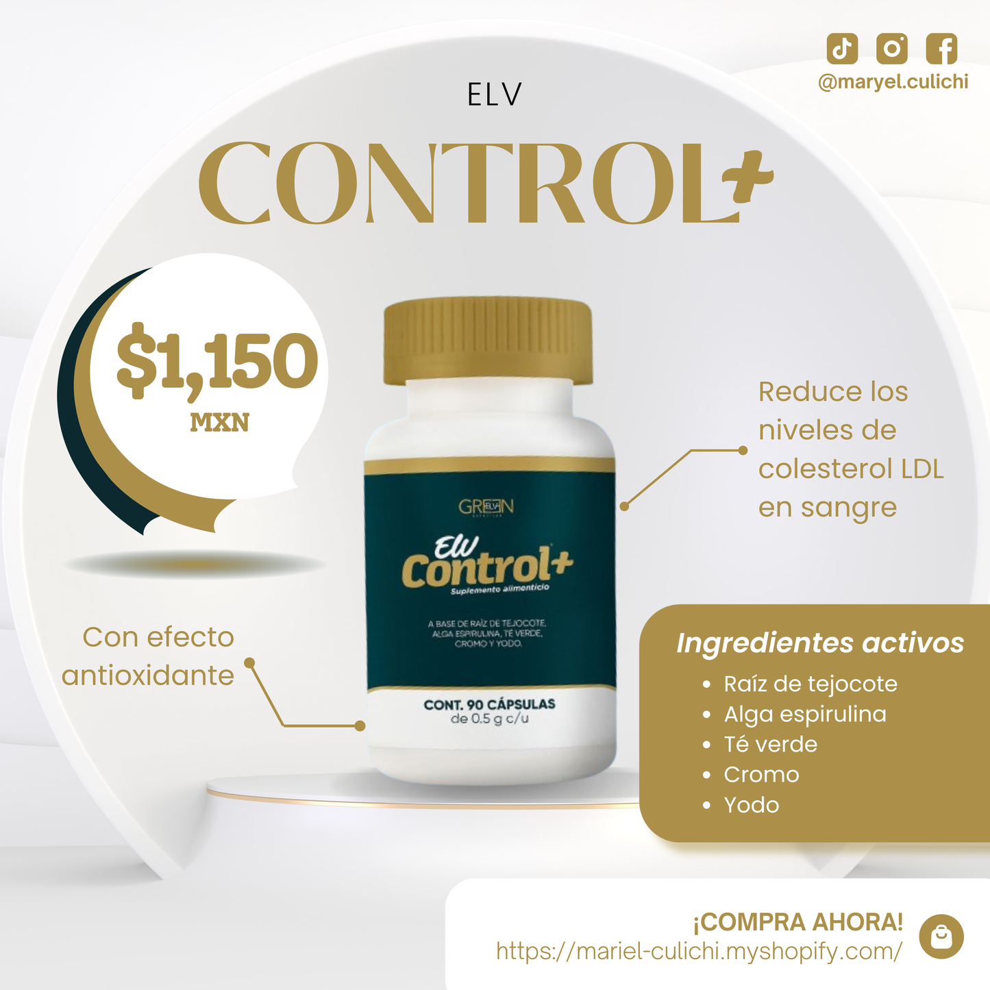 ELV CONTROL PLUS - 90 CÁPSULAS