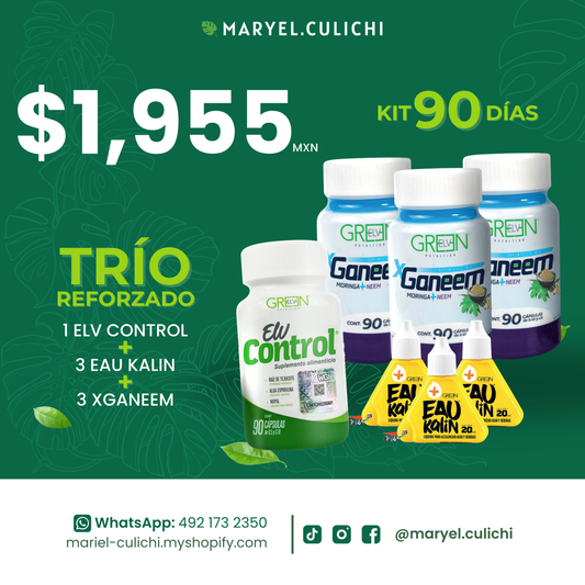 PAQUETE 3 - TRÍO REFORZADO CON ELV CONTROL PARA 90 DÍAS