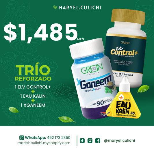 PAQUETE 7 - TRÍO REFORZADO CON ELV CONTROL PLUS PARA 1 MES